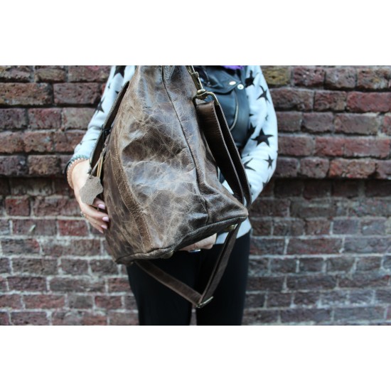 Canal Walk Extra Large Brown Leather Bag