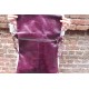 Amelie Crossbody Messenger Swing Bag Purple Leather